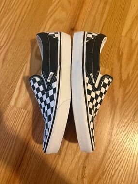 Vans Slip-On Checkerboard Sneakers - Black & White